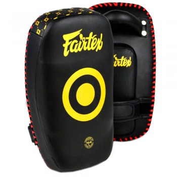 Fairtex KPLC6 Тайские Пады Облегченные Тайский Бокс Микрофибра "Small Microfiber Curved Kick Pads"